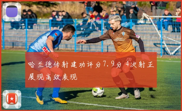 哈兰德传射建功评分7.9分 4次射正展现高效表现